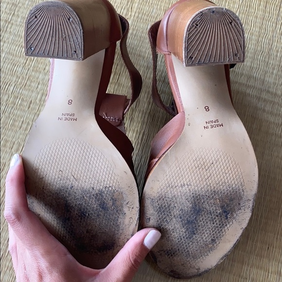 Steve Madden Tan Leather Sandal Heels - Picture 6 of 8